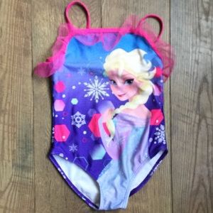 Disney girls size 6 frozen Elsa swim suit